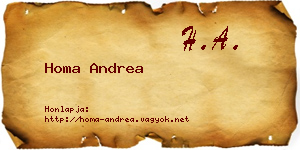 Homa Andrea névjegykártya